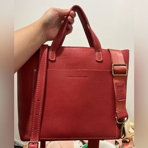 Portland Leather Goods Medium Crossbody Tote Zipper Sugar Unicorn